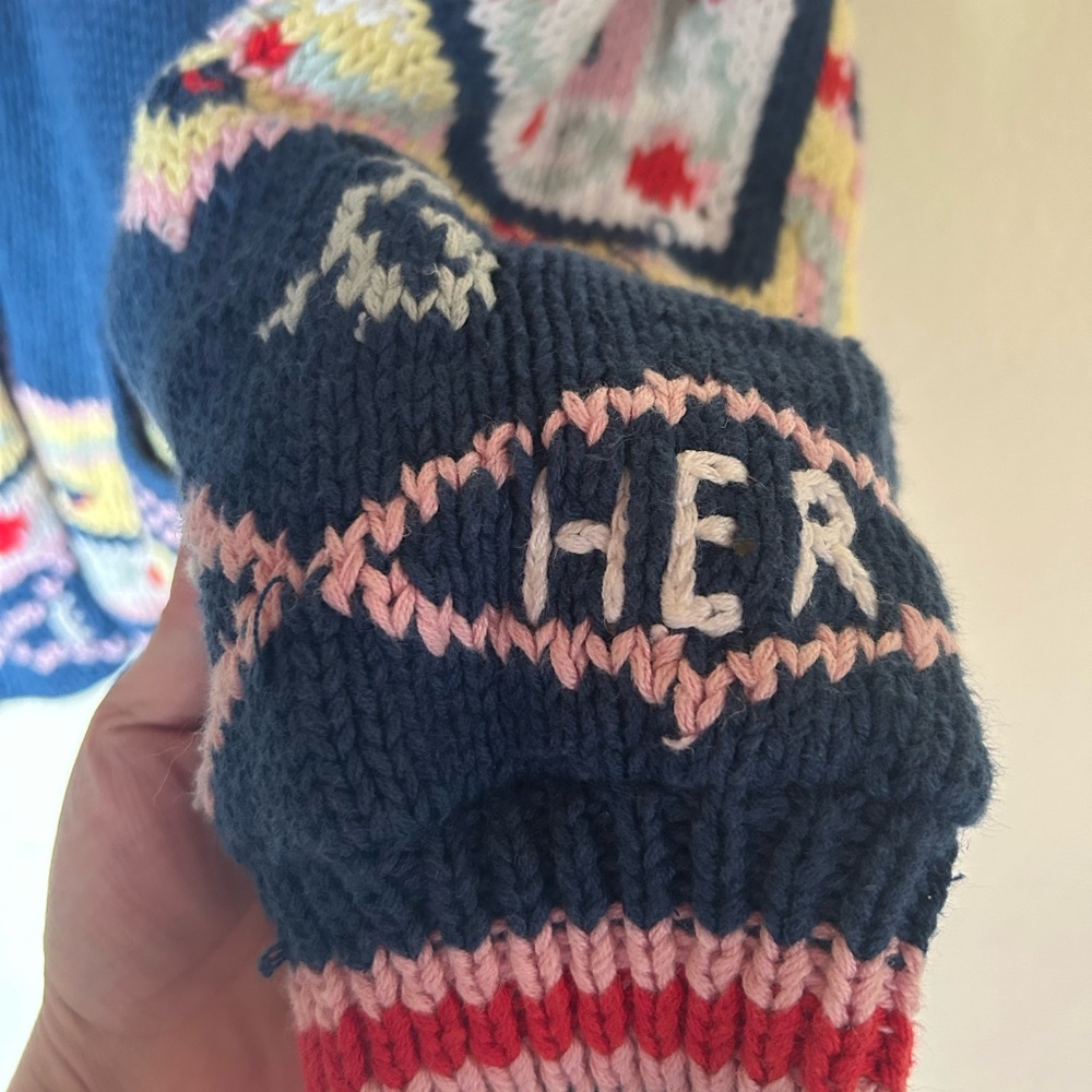 Together Navy And Multicolor Patterned Cardigan - image 3